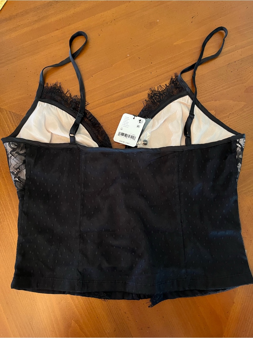 NWT NEW!! Free People Black Lace Camisole with Intimately Tag - Picture 6 of 9